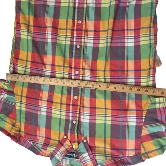 Ralph Lauren short sleeve plaid button down shirt size small - Picture 4 of 14